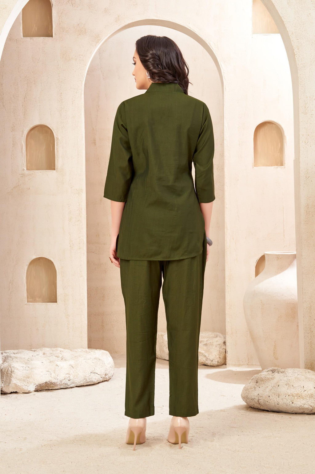 Premium Vatican Women’s Cord-Set with Ari Work